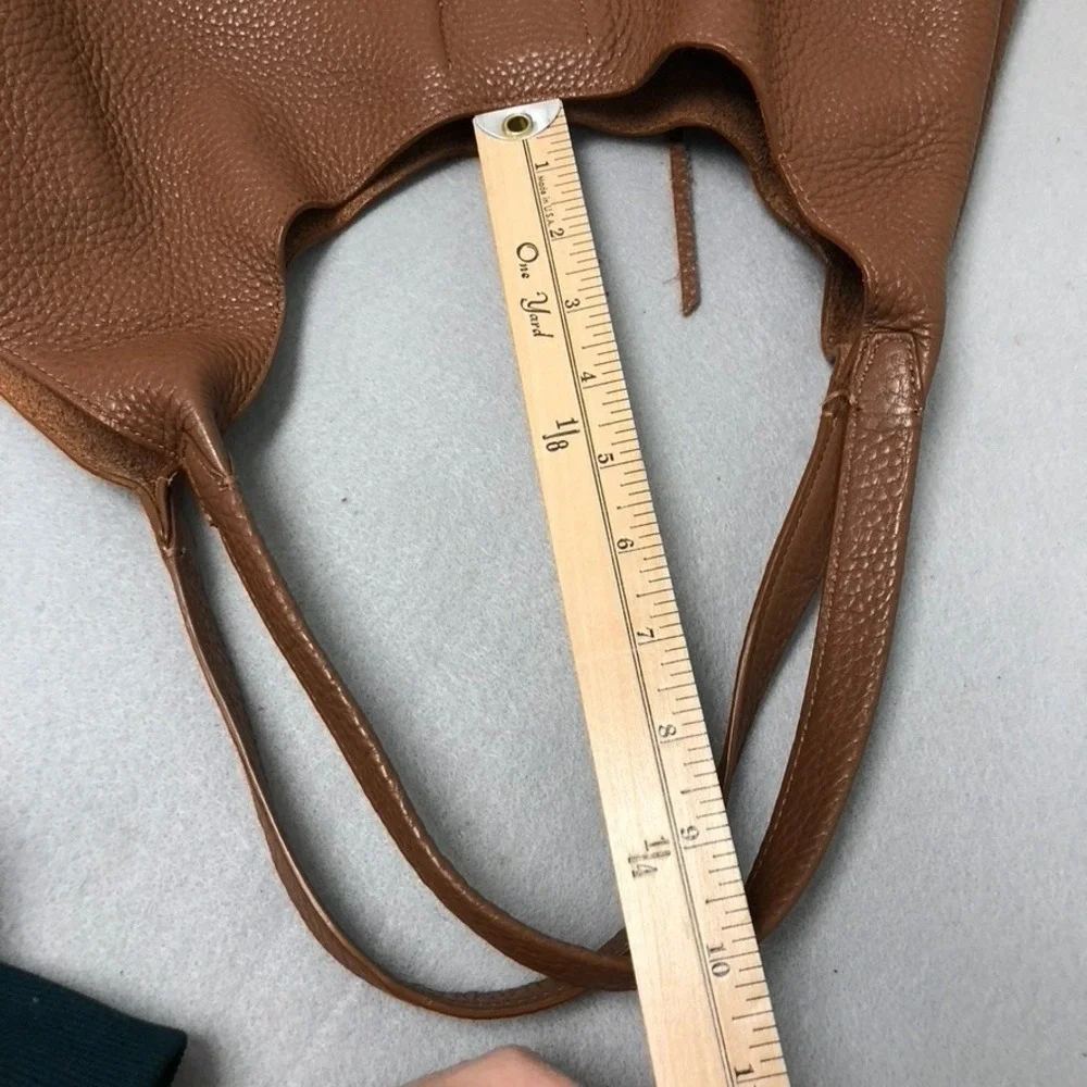 Rebecca Minkoff Darren Signature Carryall Hobo Bag Large Brown Pebbled Leather